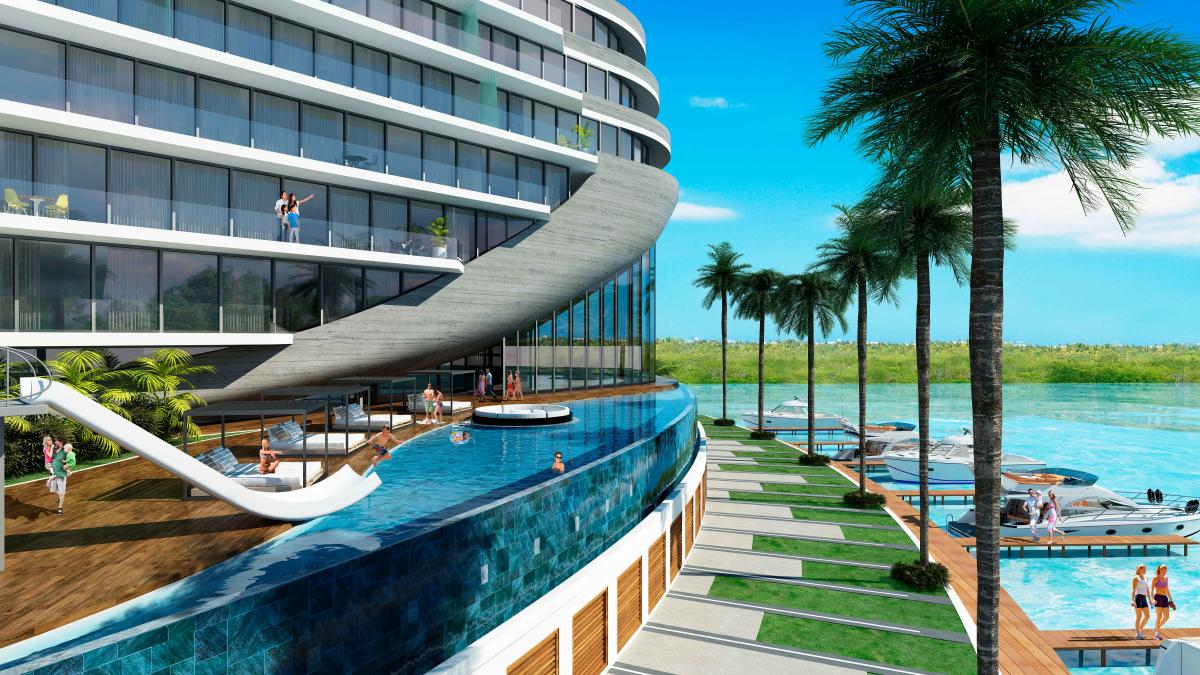 Condo de 1 Recamara en Venta con Estudio en Puerto Cancun - (34)