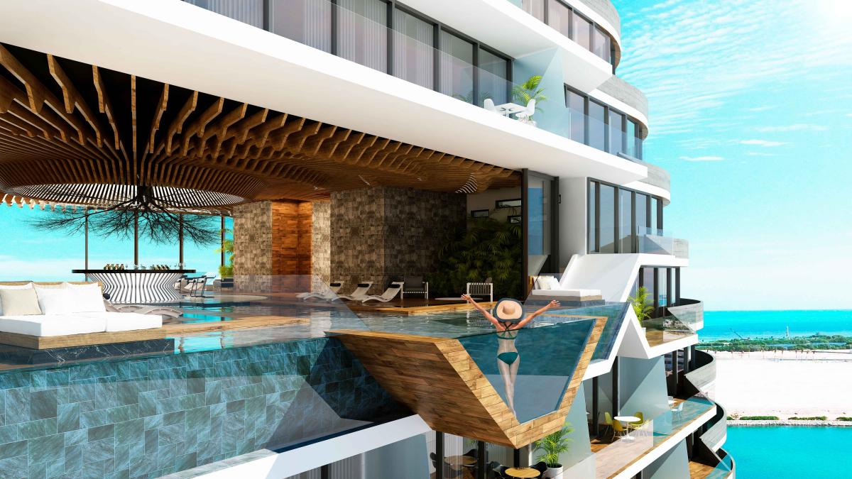 Condo de 3 Recamaras con Estudio en Venta en Puerto Cancun - (34)