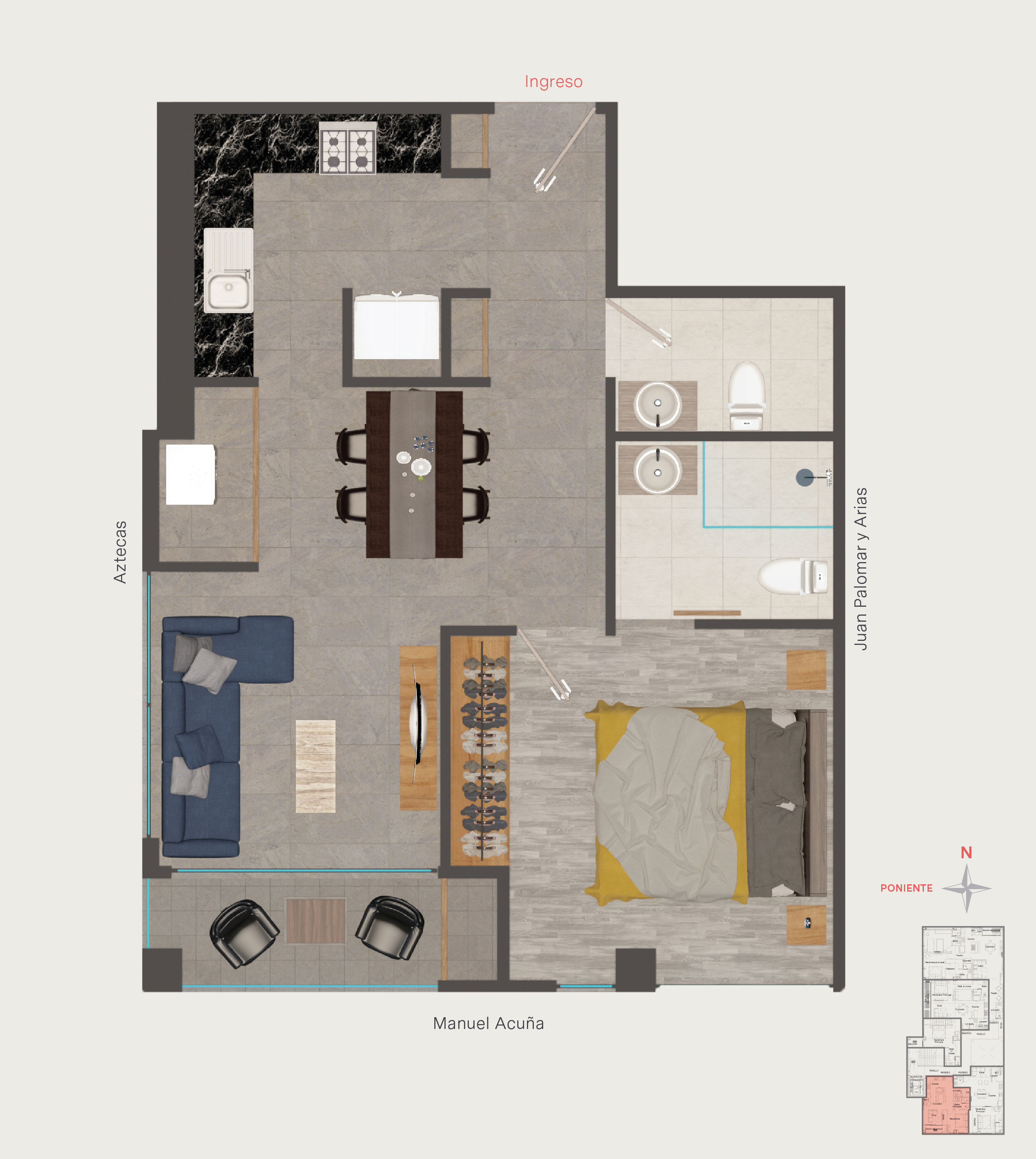 Departamentos en venta Providencia en MONRAZ, Guadalajara - foto 13 de 14