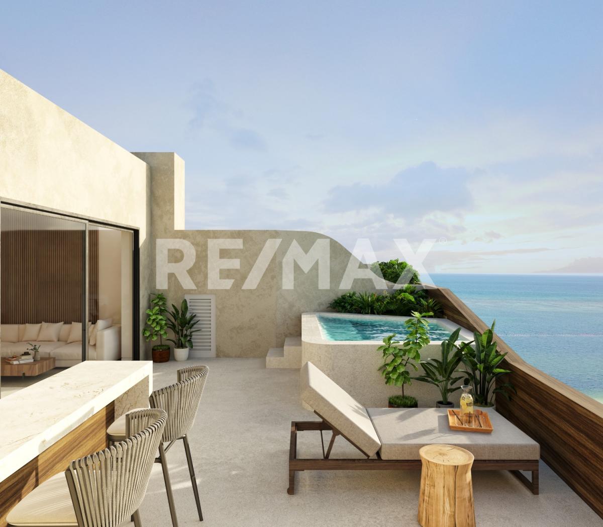 1 Bedroom Penthouse with Studio For Sale in Puerto Morelos a Few Steps from the Beach - (34)