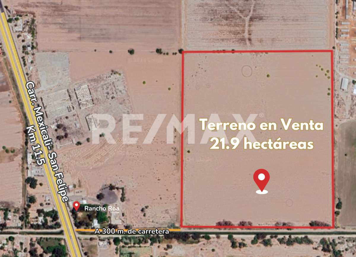 21.9 HECTAREAS EN VENTA,A UN COSTADO DE RANCHO ROA