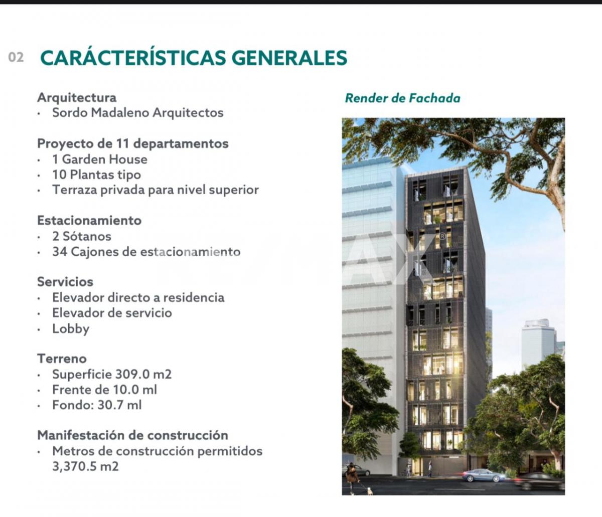 Venta de Terreno y Proyecto en Polanco