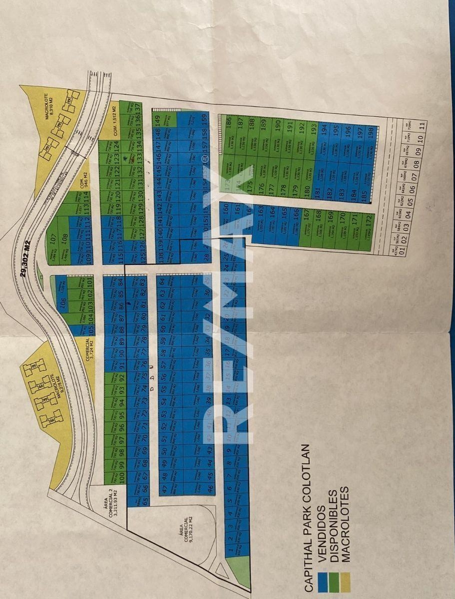 Terreno en Parque Industrial Capithal Park Colotlán 2190 m2