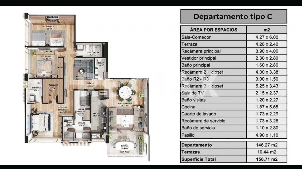 DEPARTAMENTO EN BOSQUE REAL